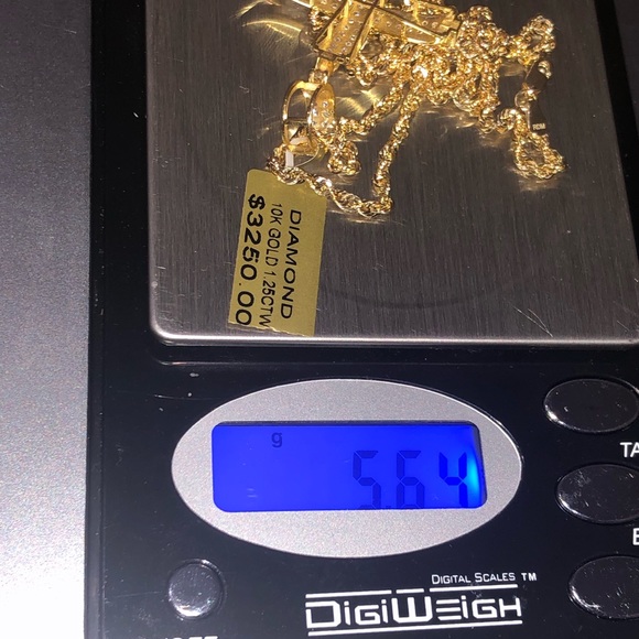 10k solid gold, real diamond cross, genuine diamond, free appraisal NOT plated! - Picture 3 of 9